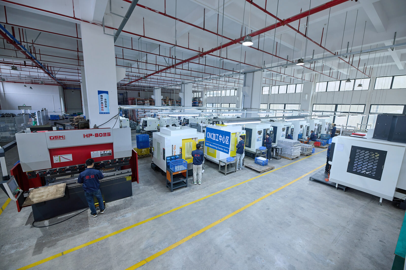CNC machining center area